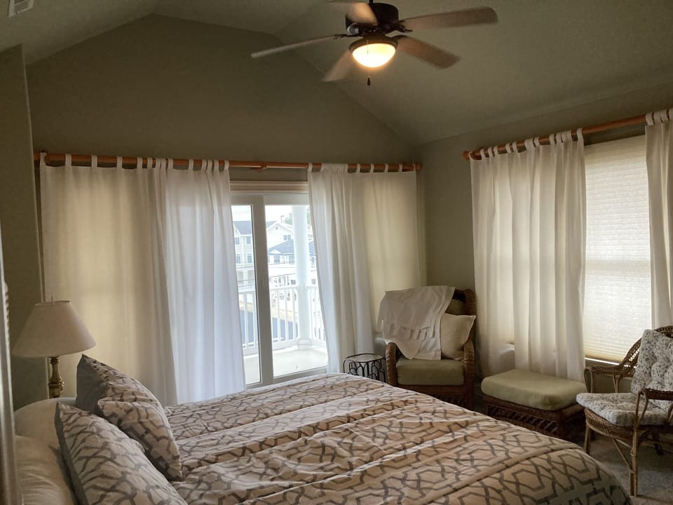 Master bedroom #3. View out to deck 