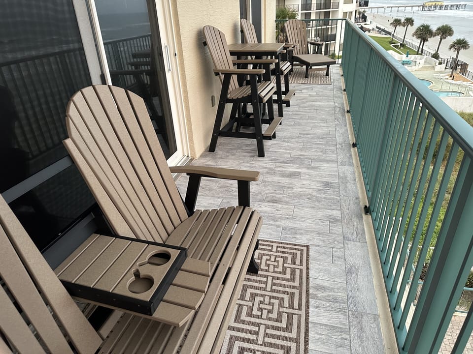 Enjoy the breath-taking ocean views from the spacious balcony