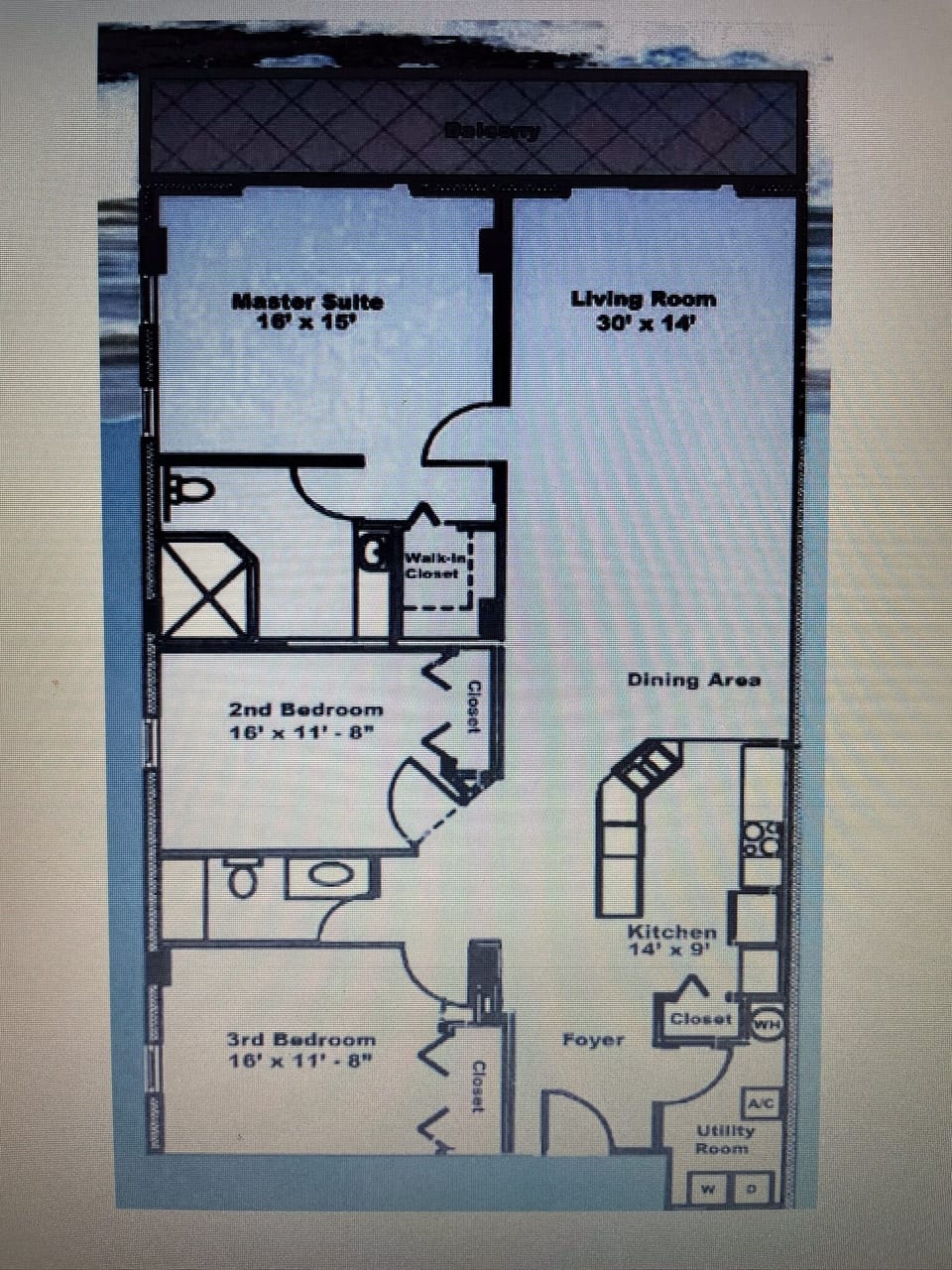 Layout of the condo unit