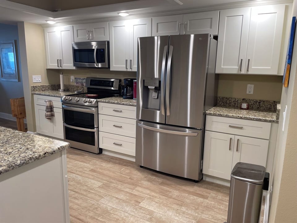 Double oven and large French door refrigerator