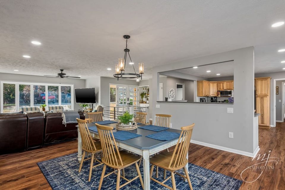 Dining room opens to the kitchen and living room