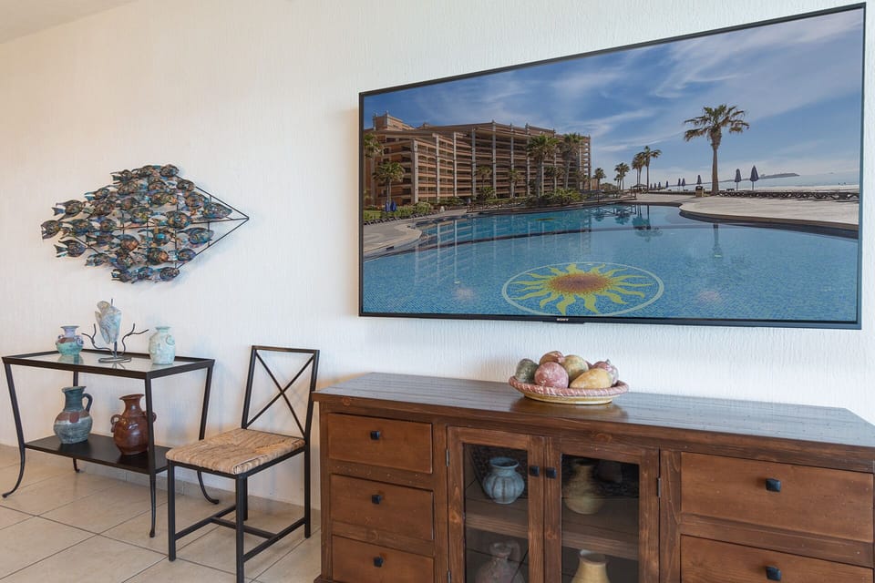 large TV in the living room