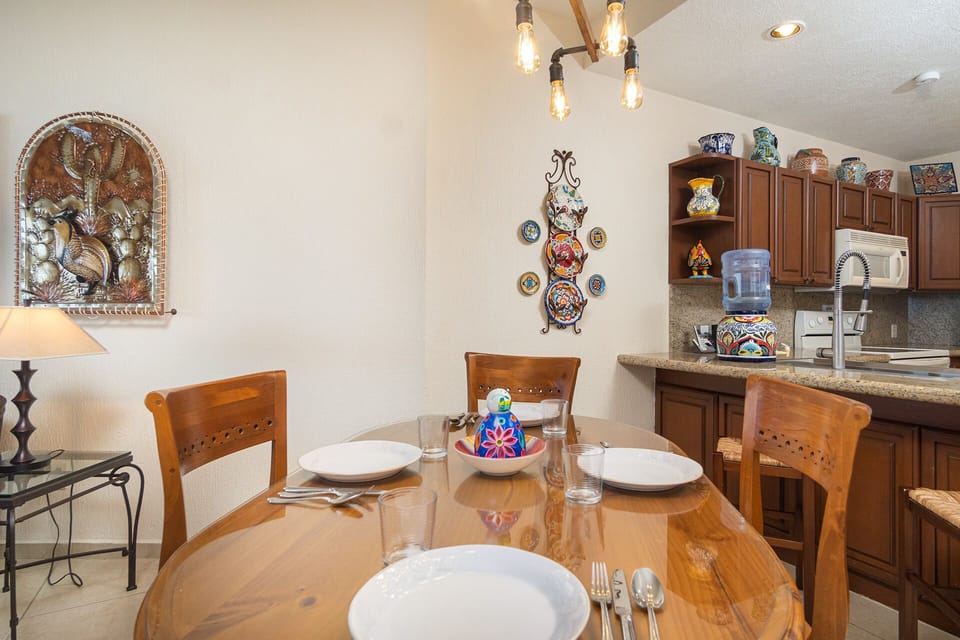 dining table for four with additional stools