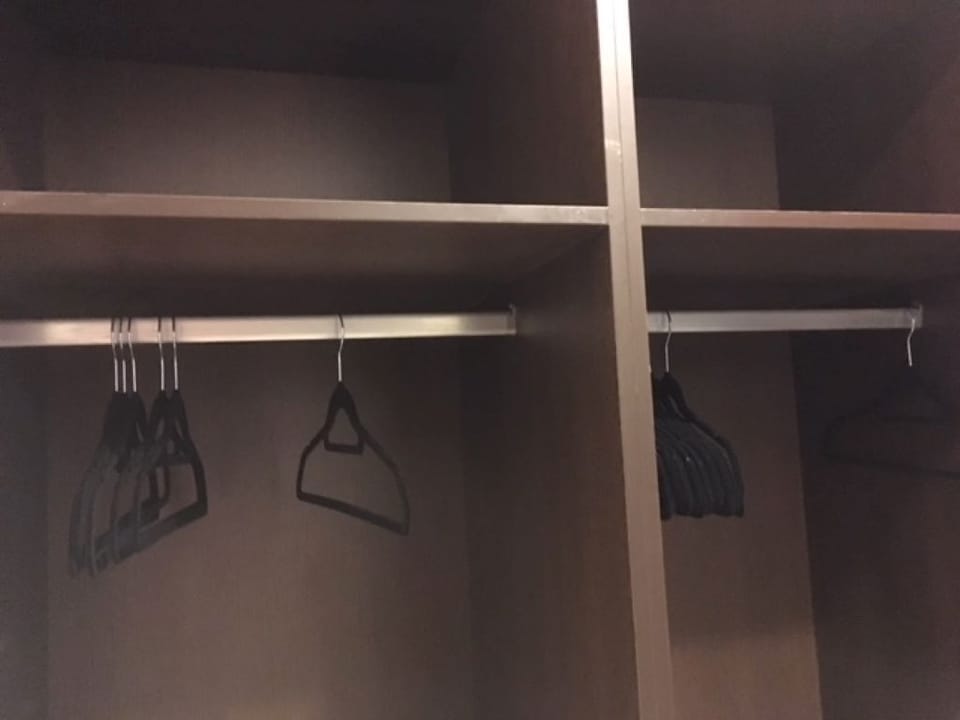 Lots of hangers for your clothes
