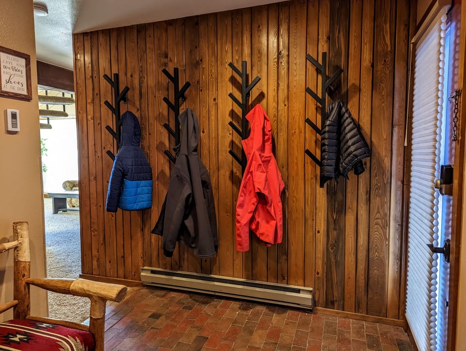 Gear rack in Mudroom