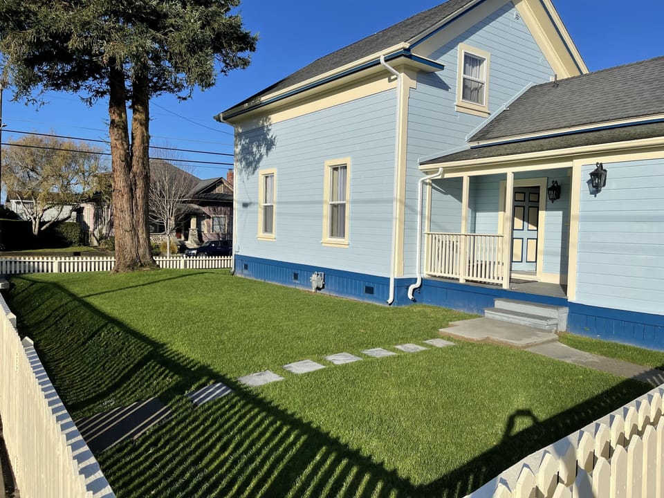 Fenced yard.