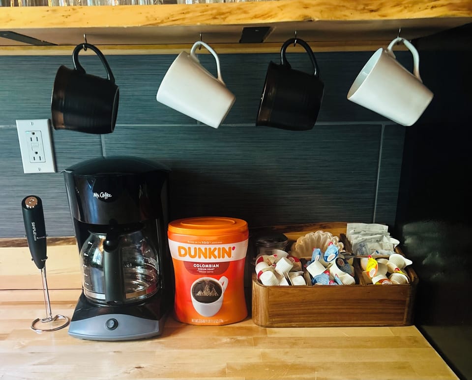 Coffee station with Dunkin coffee