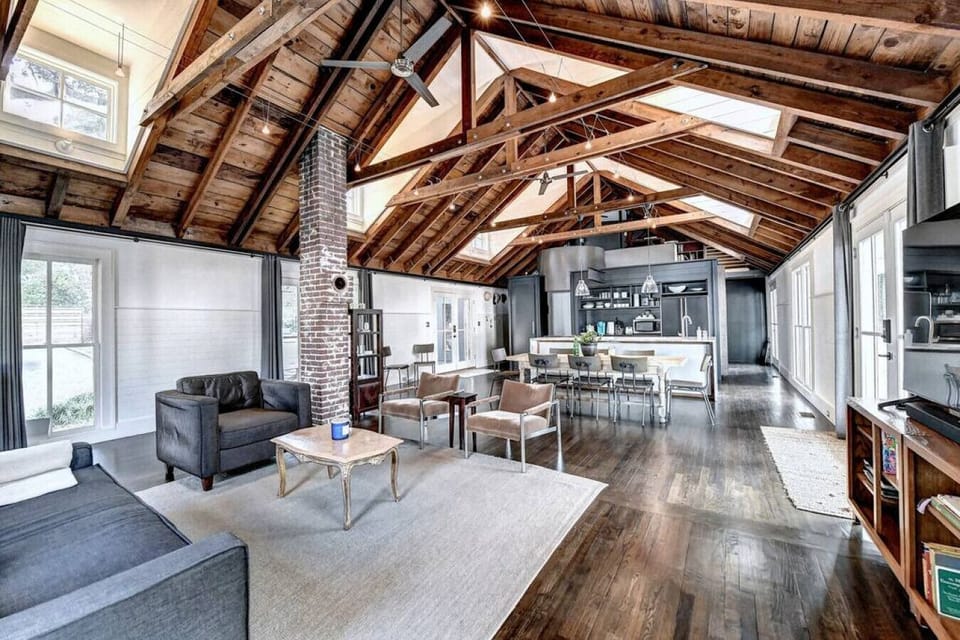 Open space - living room, kitchen, and dining area