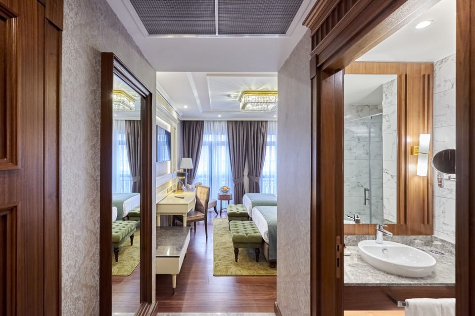 Premium bedding, memory foam beds, minibar, in-room safe