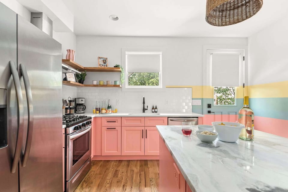 Kitchen stocked with everything you need to stay in and cook a complete meal!