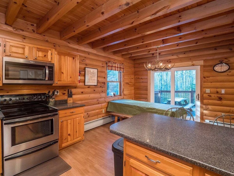 Kitchen area with seating
