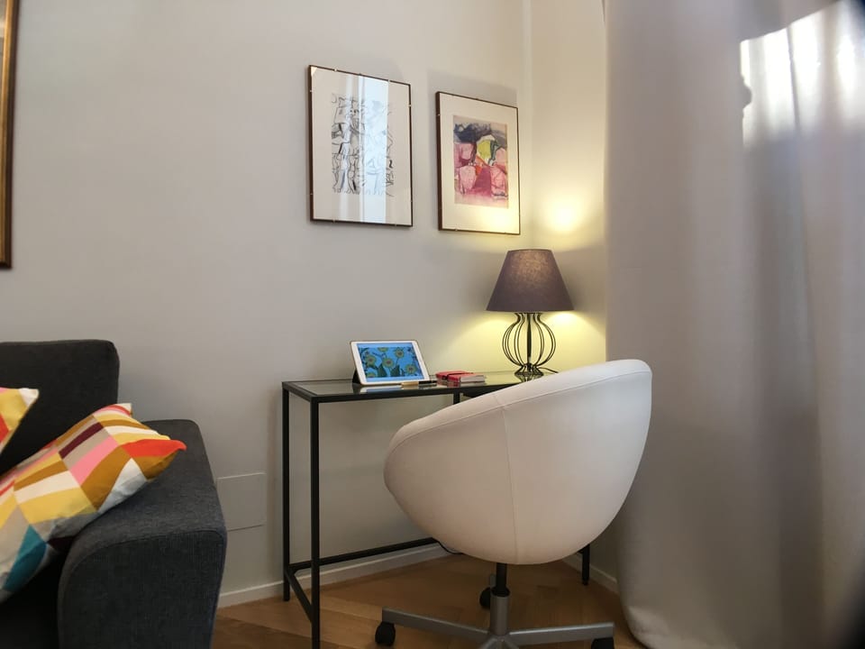 A cozy corner where working with your laptop ( free wifi)