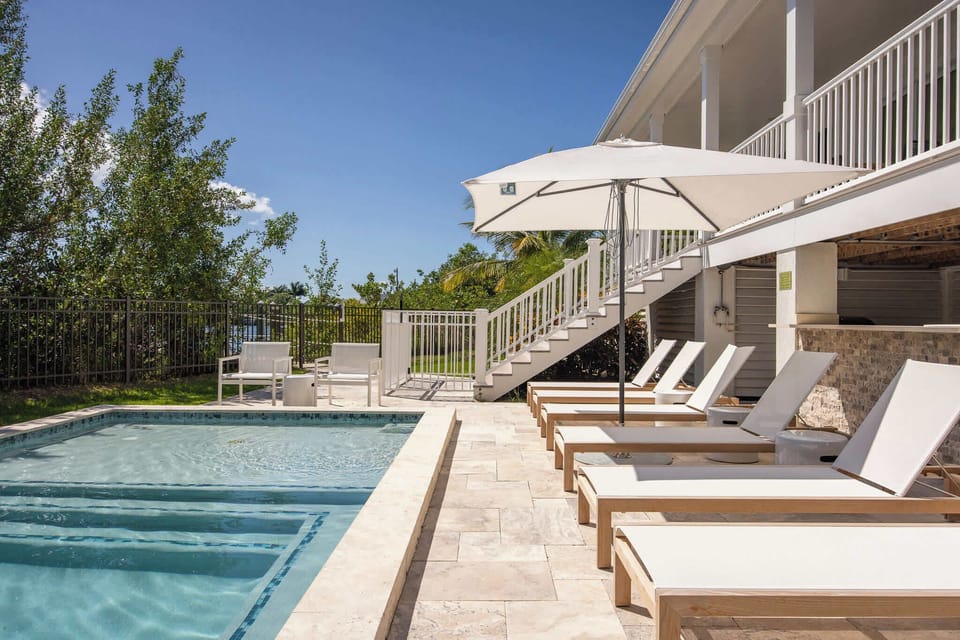 Pool Deck with Lounge Chairs 