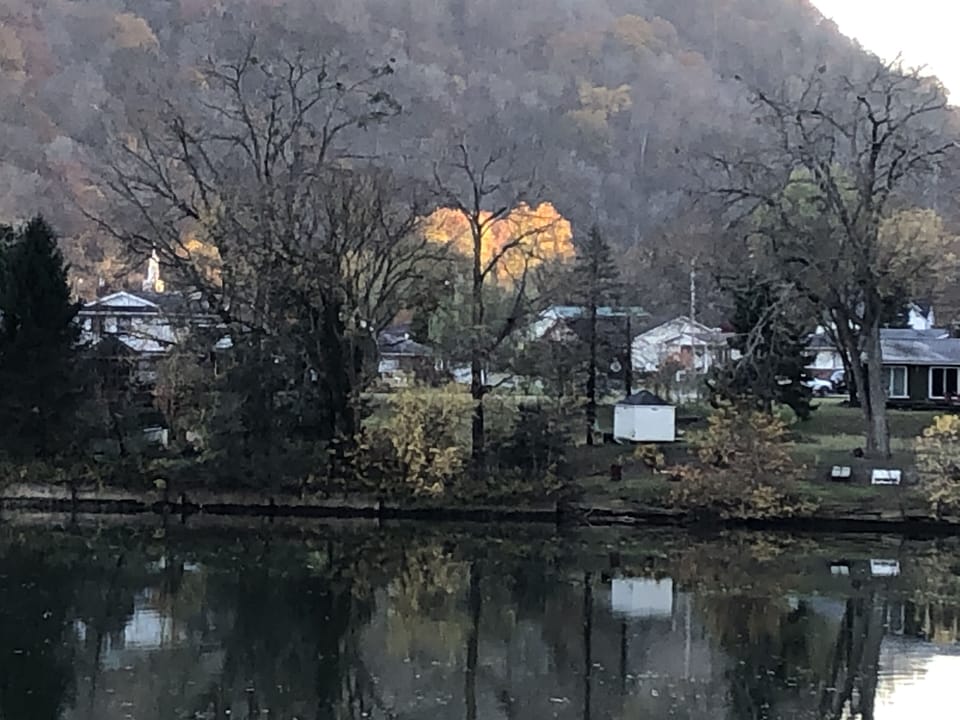 Across the River from the apartment.