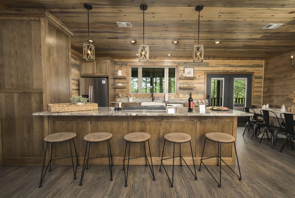 Spacious island seating designed for meals, drinks, and conversation