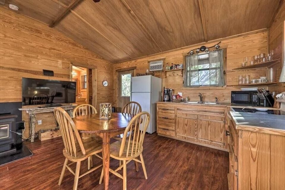 Large kitchen with dining table for four
