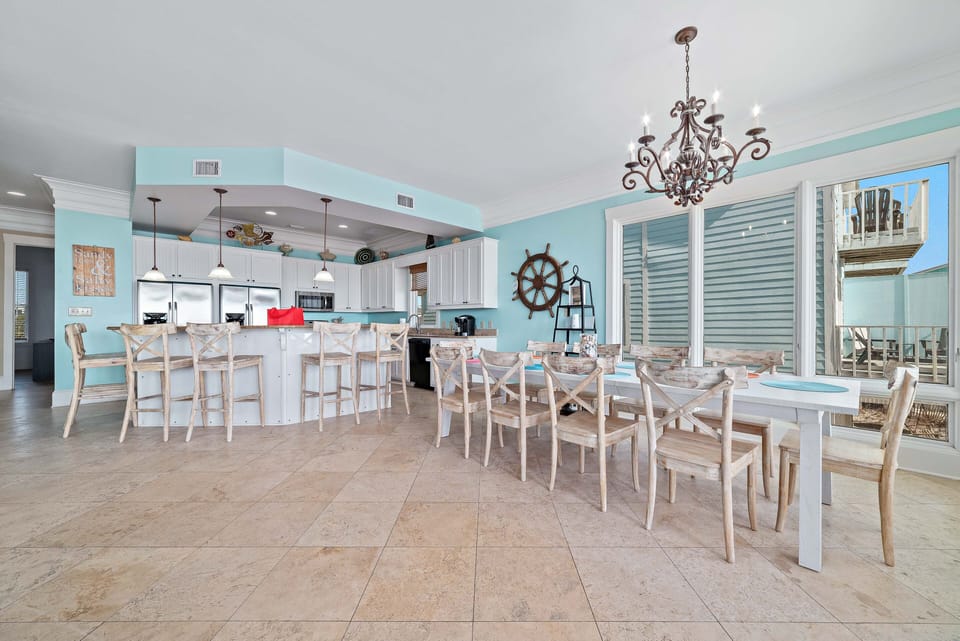 Dining area and kitchen