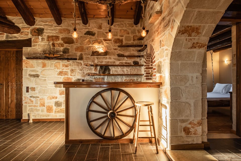An indoor bar is also available for cocktails o'clock