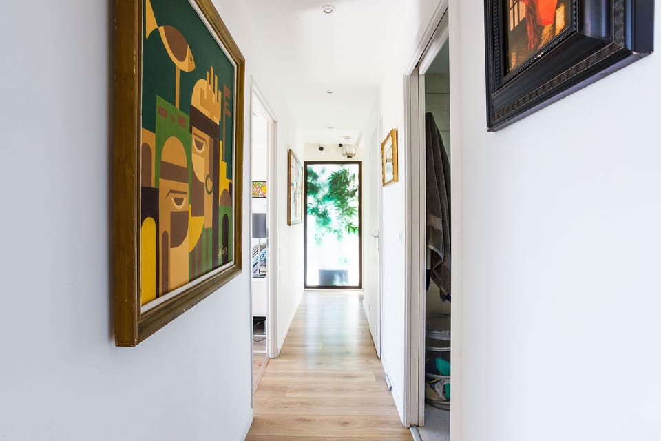 Hallway with decorations