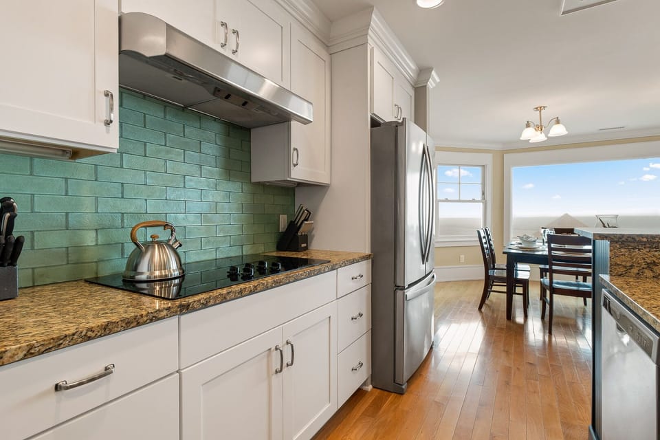 Kitchen with Ocean Views on Third Level