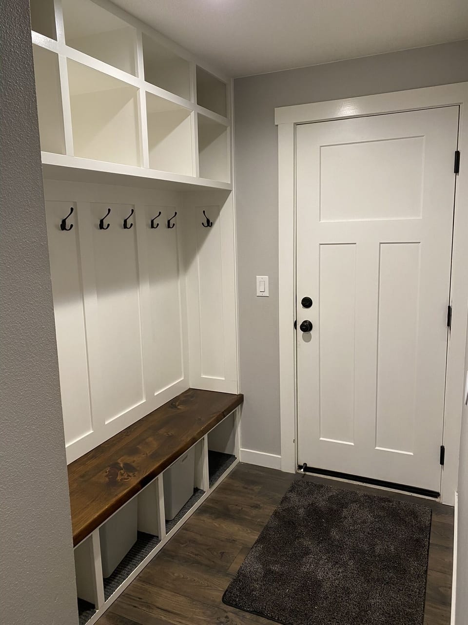 Mudroom next to garage game room
