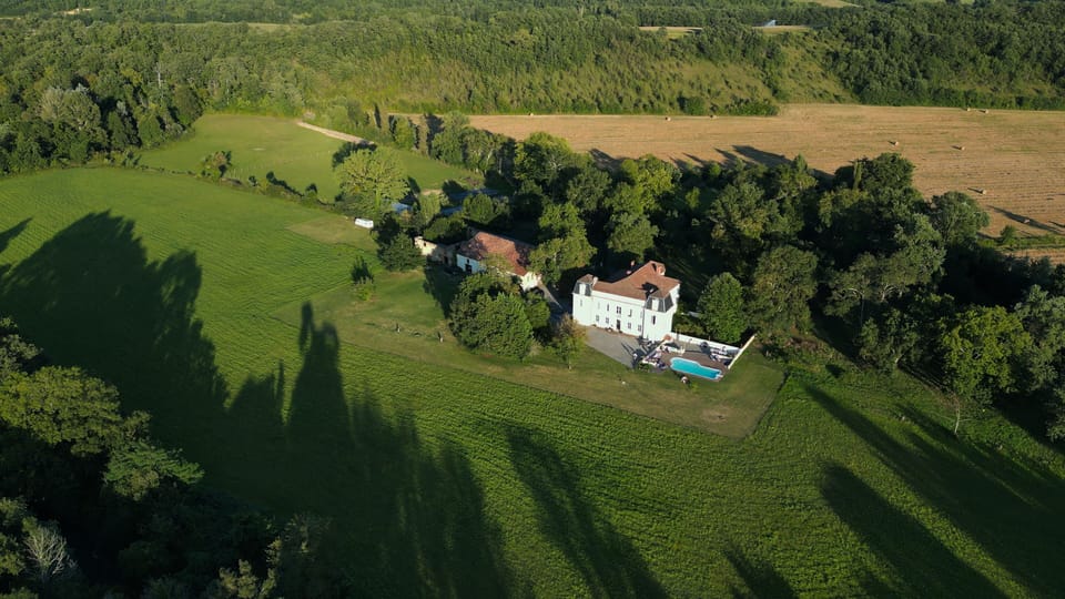 The chateau is completely surrounded by its own estate, with no neighbours