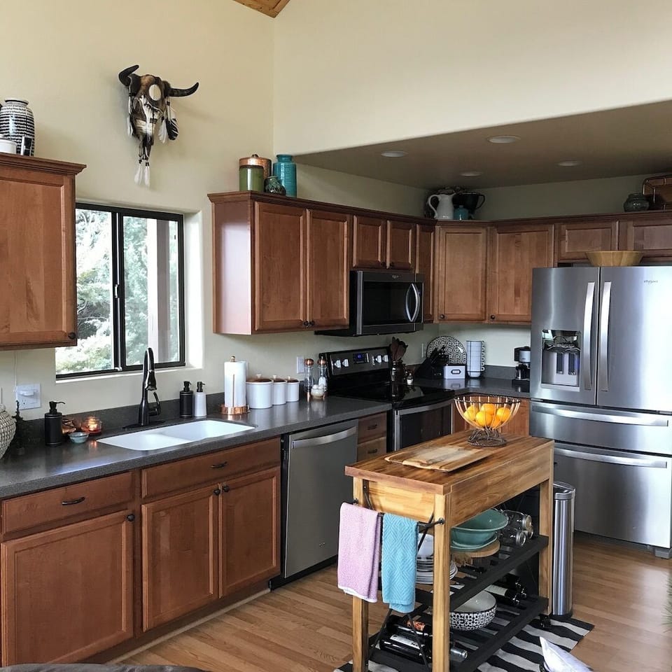 Fully stocked kitchen