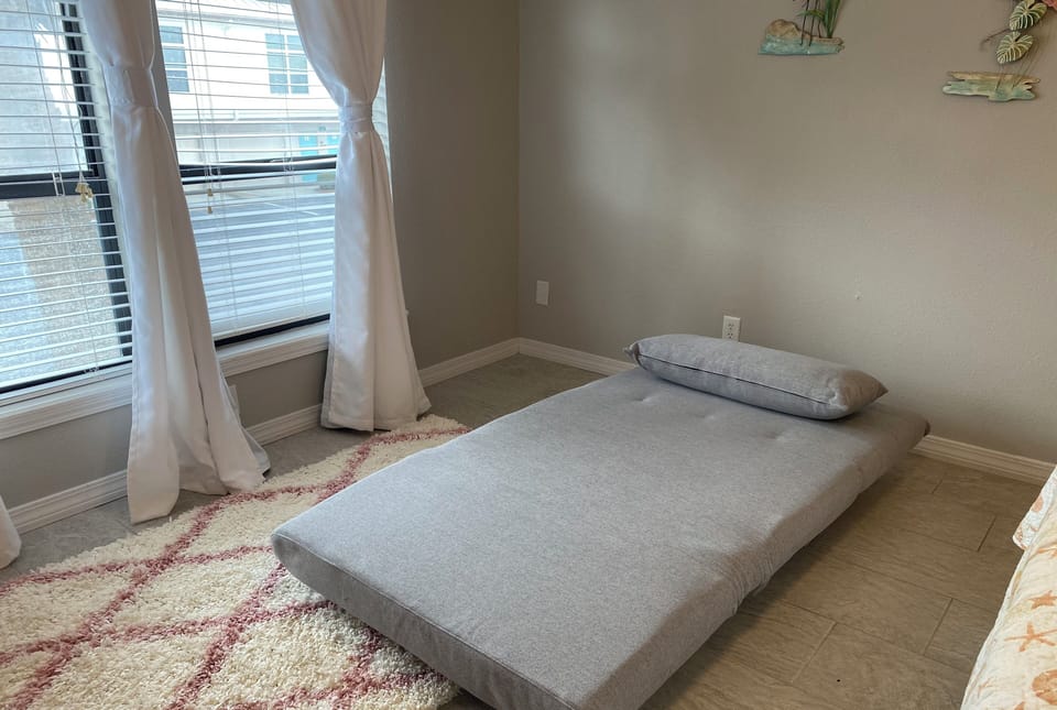 Twin size futon pulled-out