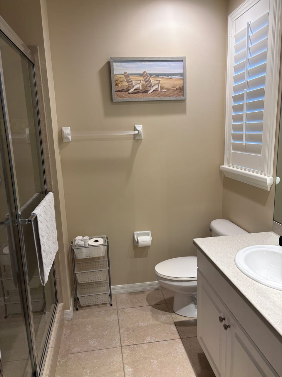 Master bathroom with walk in shower