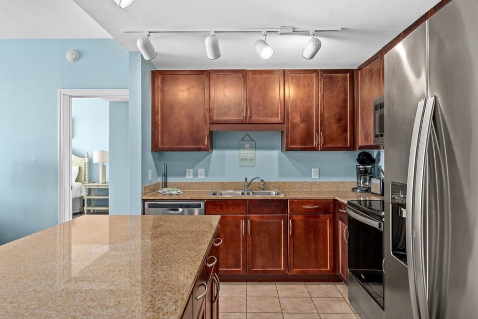 Plenty of counterspace for the chef to cook up the catch of the day, or bring home takeout