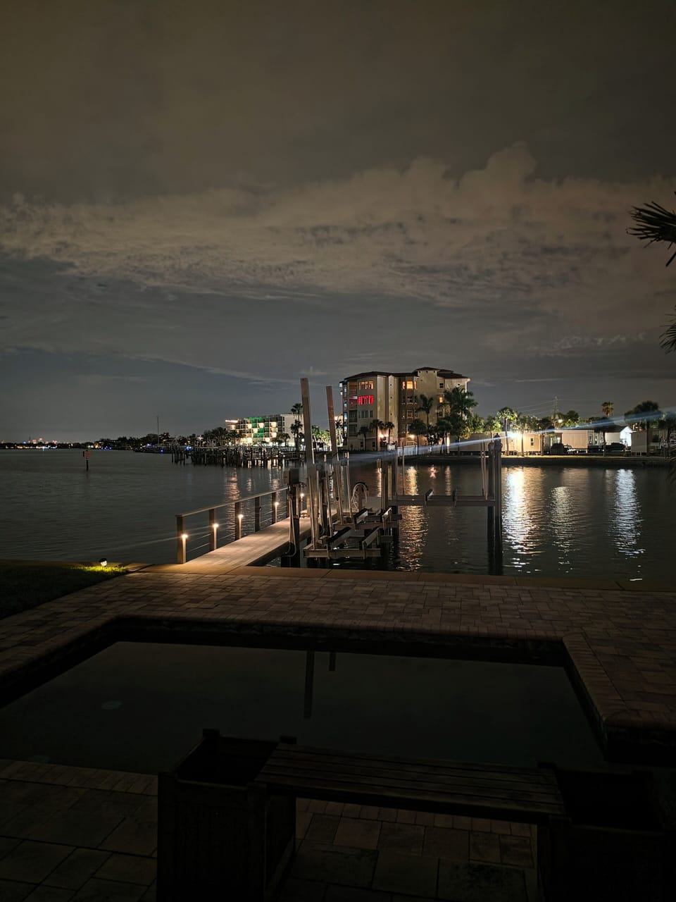 Night view for a swim or a dolphin visit.
