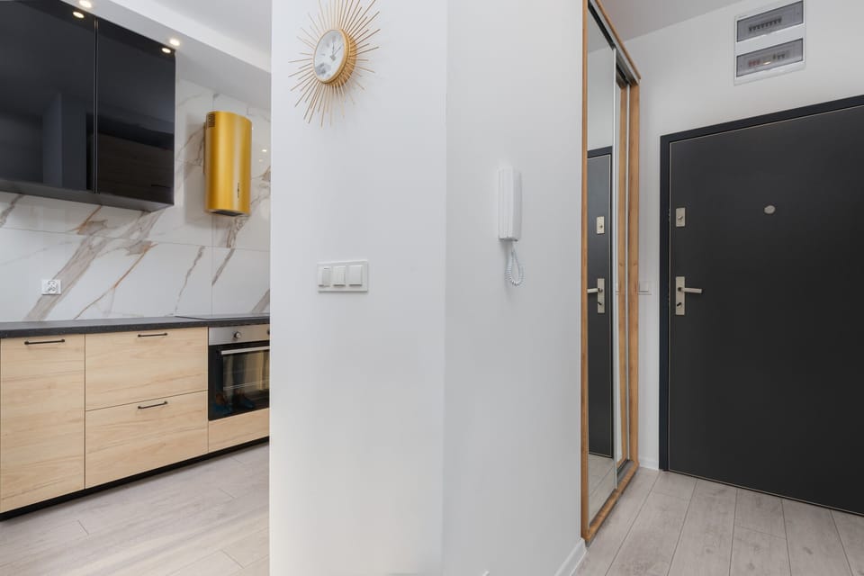 Kitchenette with dining table. 