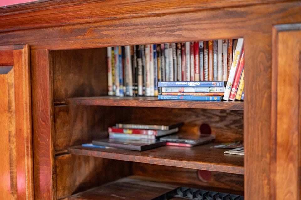 Family friendly DVD library to enjoy.