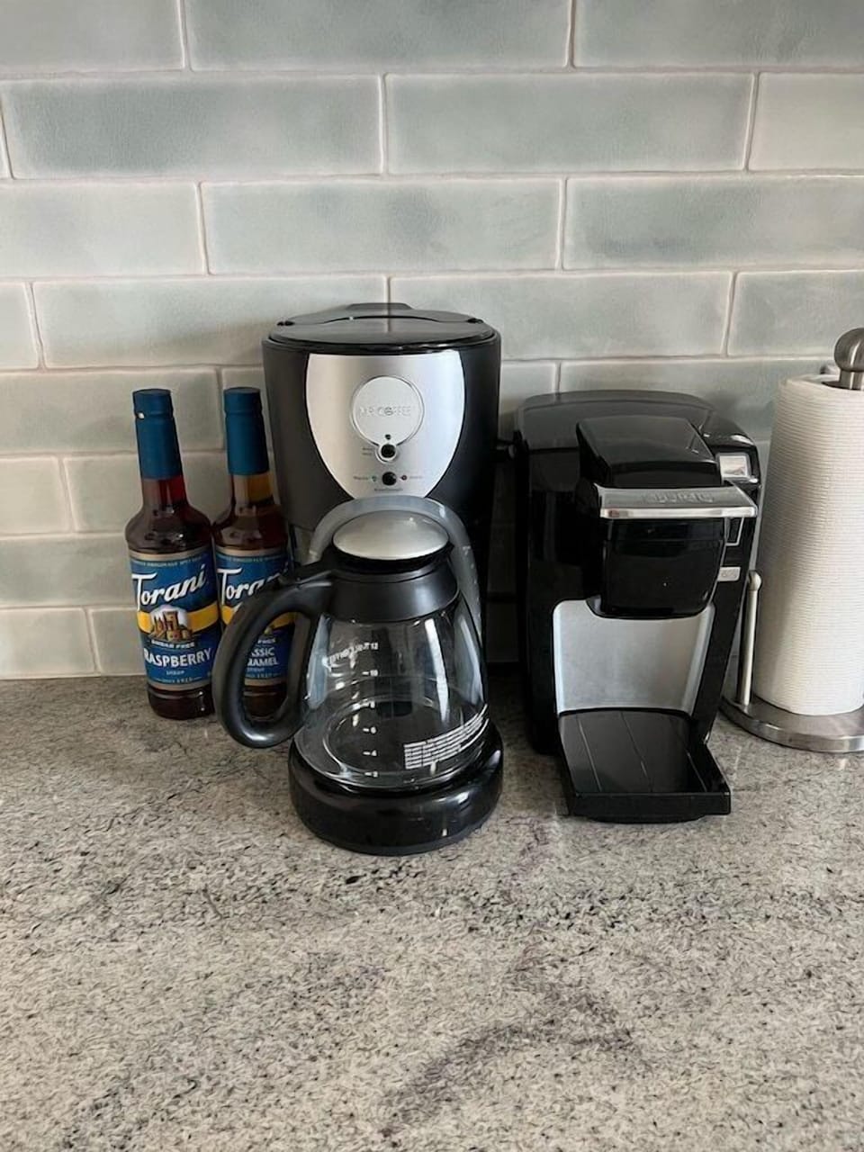 Keurig and drip coffee maker