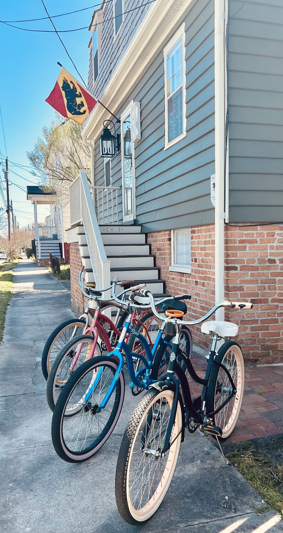 Included in your stay are these cruisers to tour the town