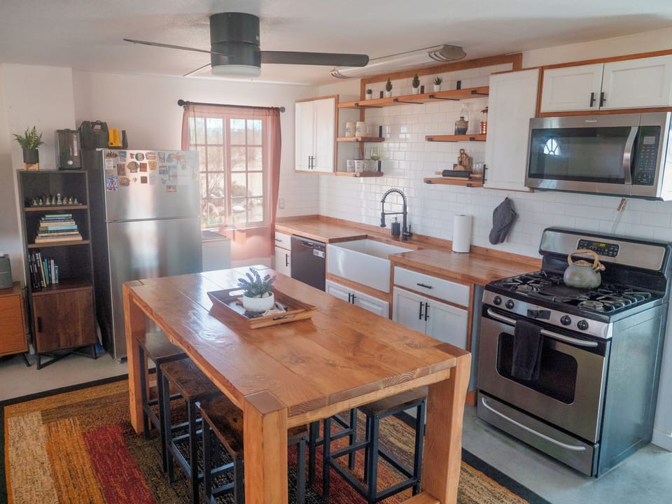 Fully stocked kitchen