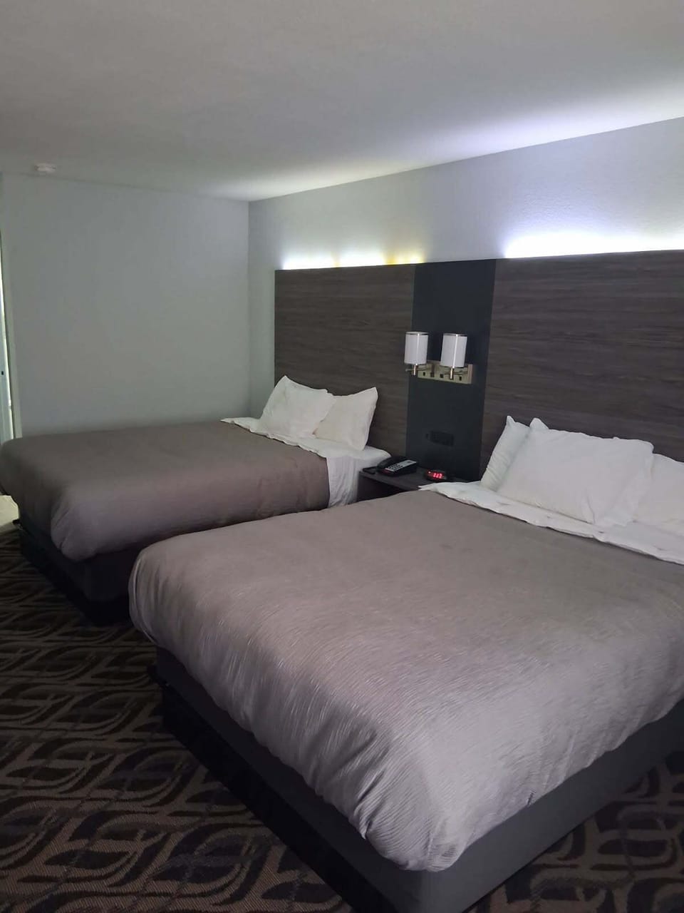 Standard Room, 2 Queen Beds, Non Smoking | In-room safe, blackout drapes, soundproofing, iron/ironing board