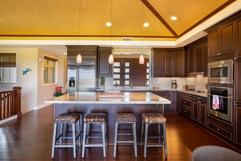 Breakfast bar seating available.