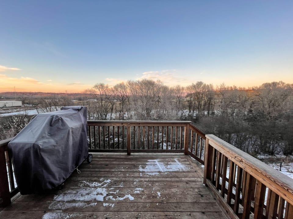 Backyard view from the deck