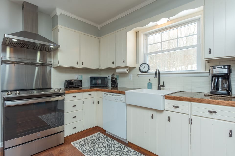 Our kitchen is fully stocked with everything you need to cook amazing meals