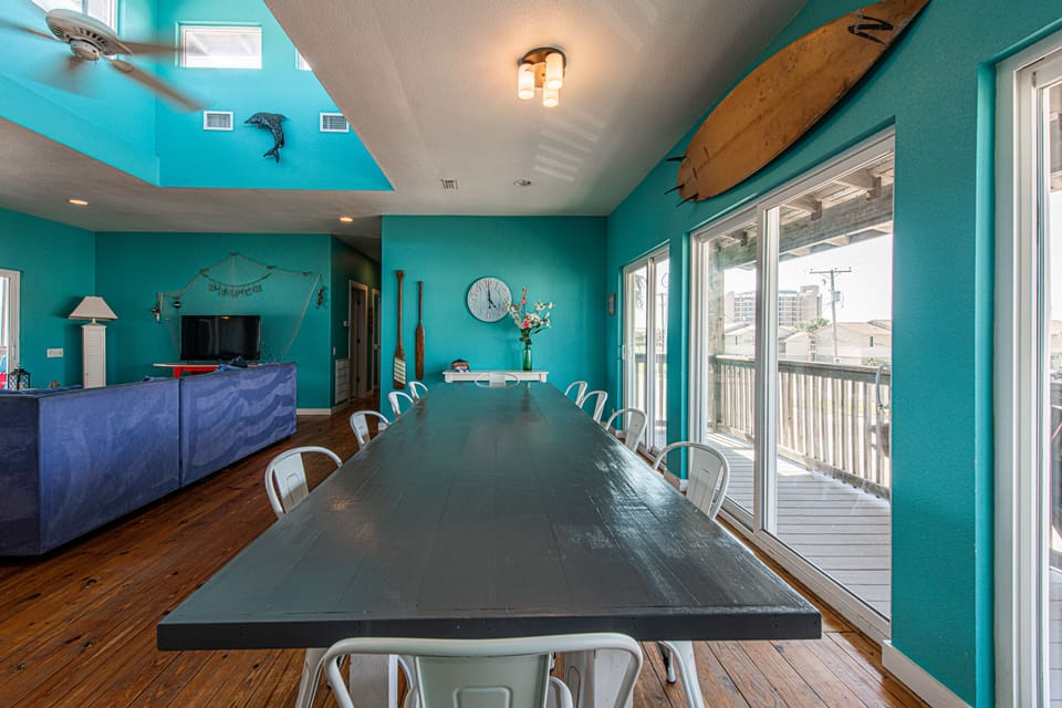 Dining table seats 10