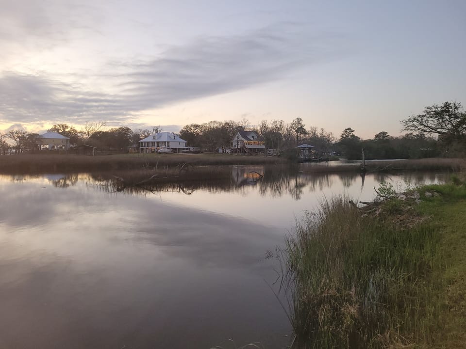 Horse Shoe Bayou, which leads to the Slippery Minnow boat dock.
