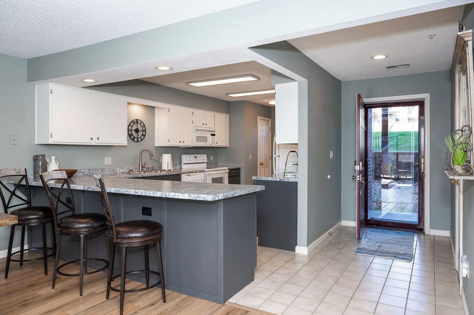 Private kitchen with new counter tops