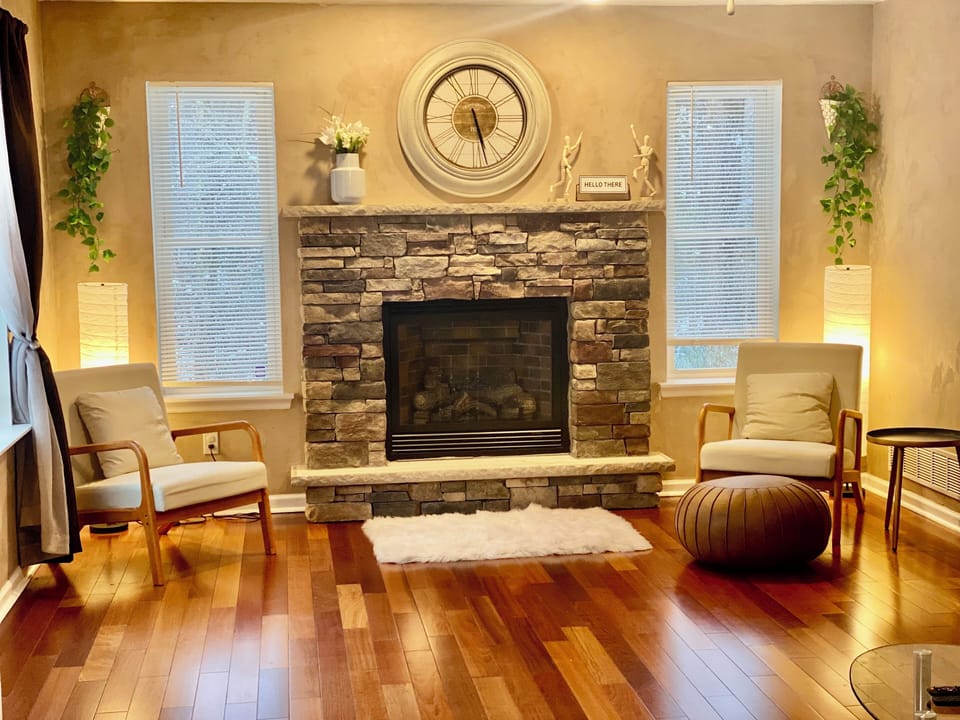 Fireplace area