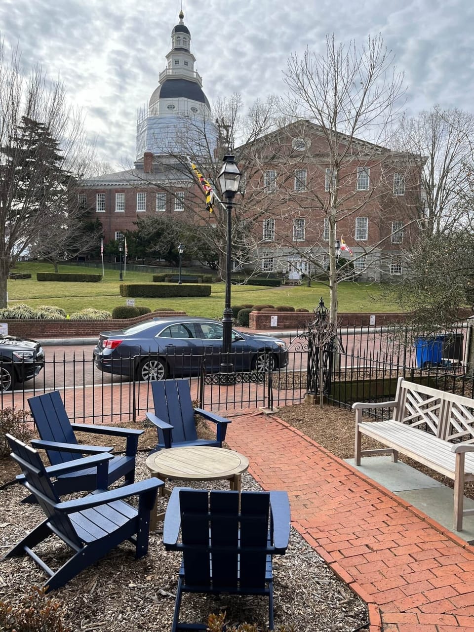 Garden Seating State House View