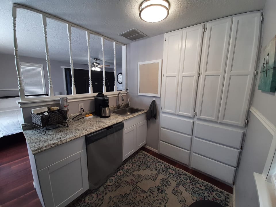 Note: Dishwasher not hooked up
Large pantry partially stocked; 
Keurig w/pods