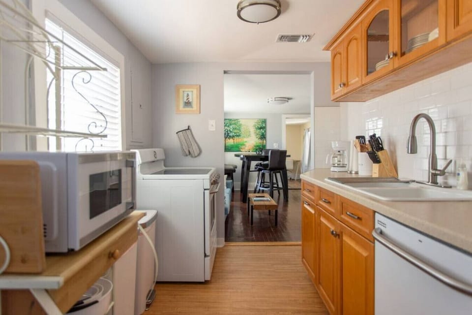 Full kitchen with everything you may need for your cooking needs.
