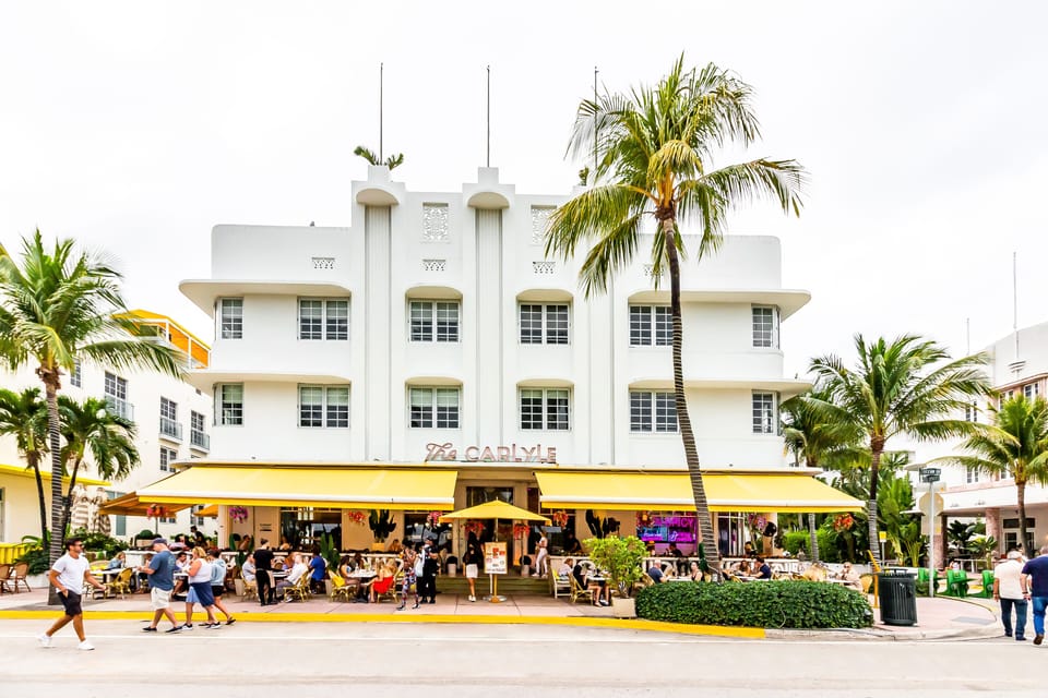 The apartment is in the world famous Carlyle hotel on Ocean Drive South Beach