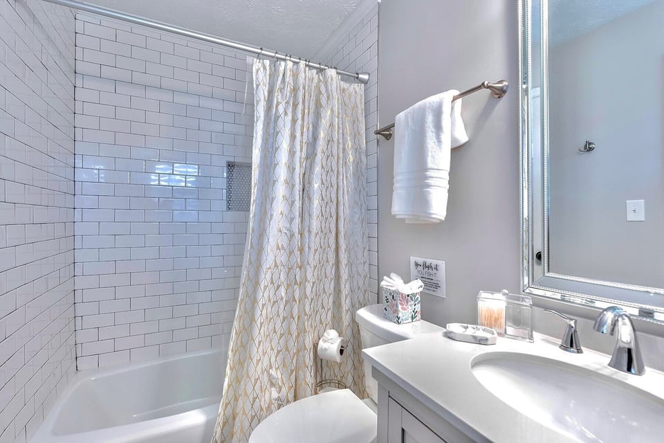 Newly renovated master bath 