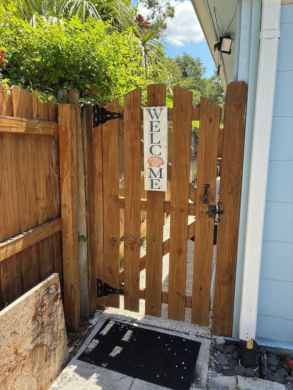 Private gate entrance.
